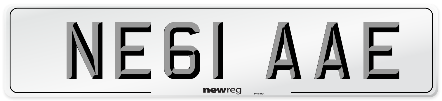 NE61 AAE Number Plate from New Reg